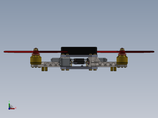 四轴无人机模型前视缩略图