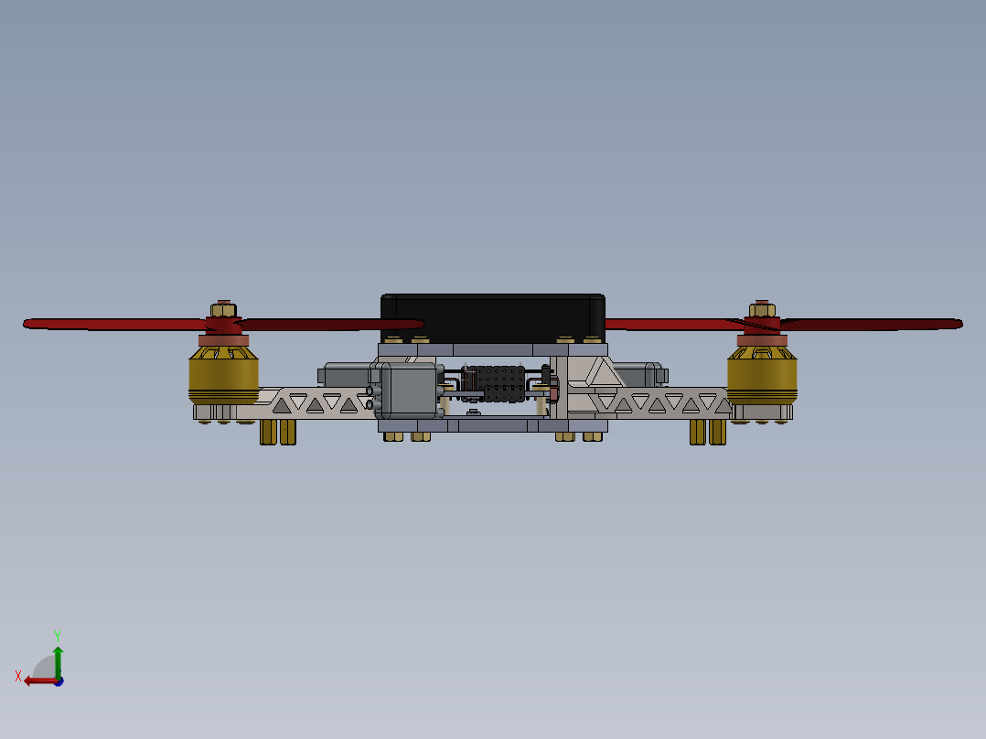 四轴无人机模型后视图