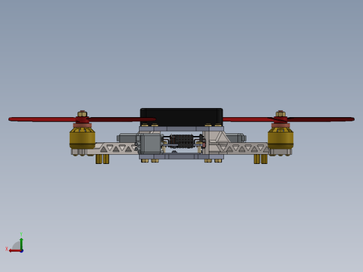 四轴无人机模型后视缩略图