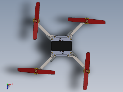 四轴无人机模型俯视缩略图