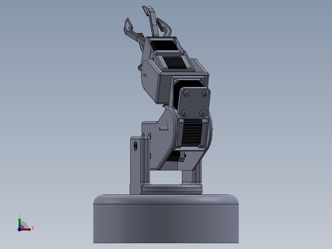 简单的6自由度机械臂前视图