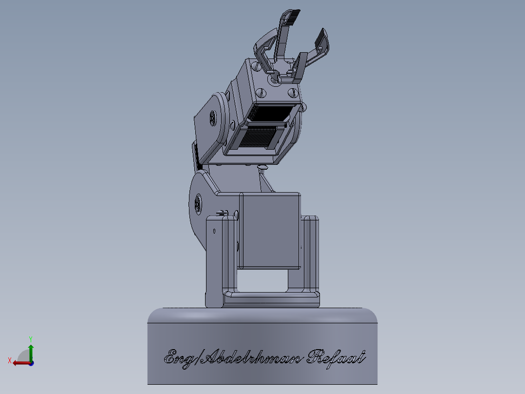 简单的6自由度机械臂后视图