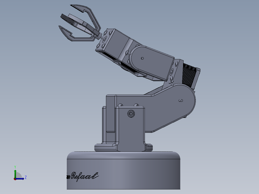 简单的6自由度机械臂左视图