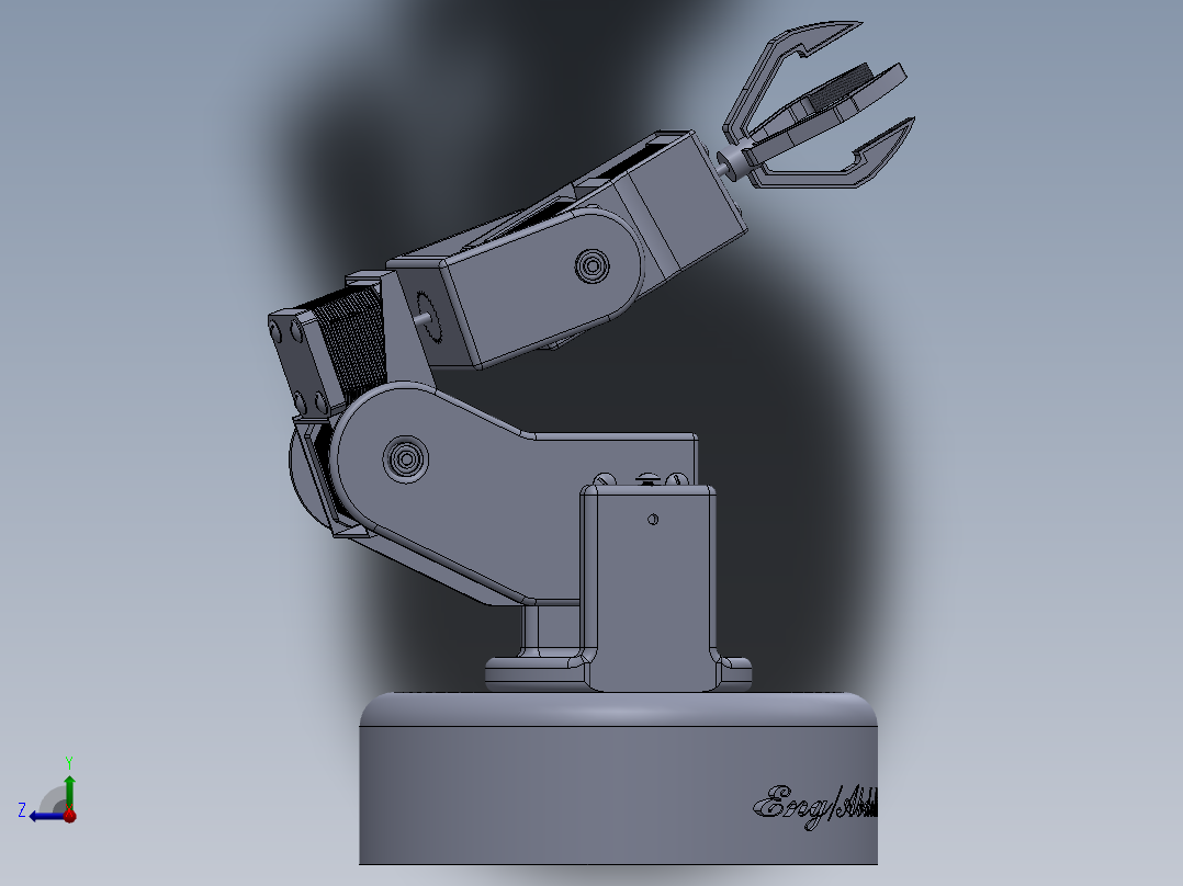 简单的6自由度机械臂右视图