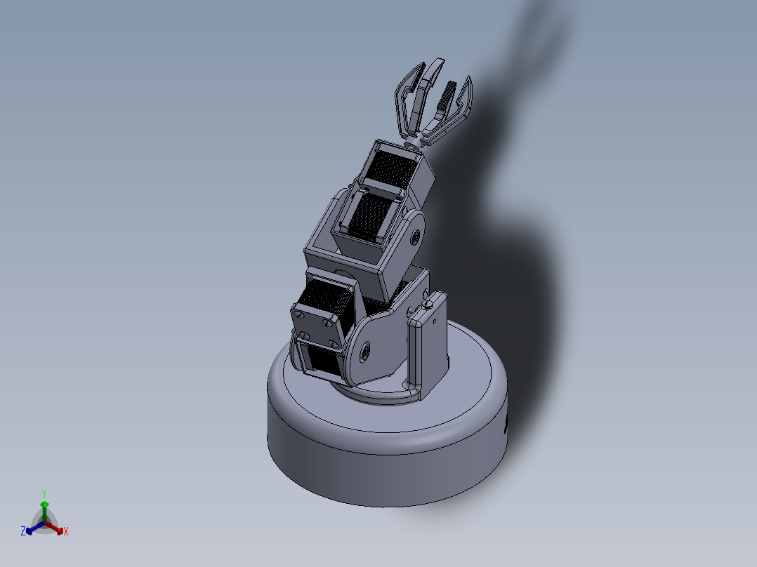 简单的6自由度机械臂正等轴测图