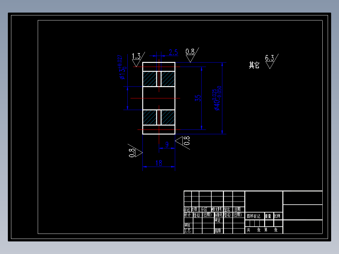 CAD格式机械制图二维100例练习-97 机械图的符号标注