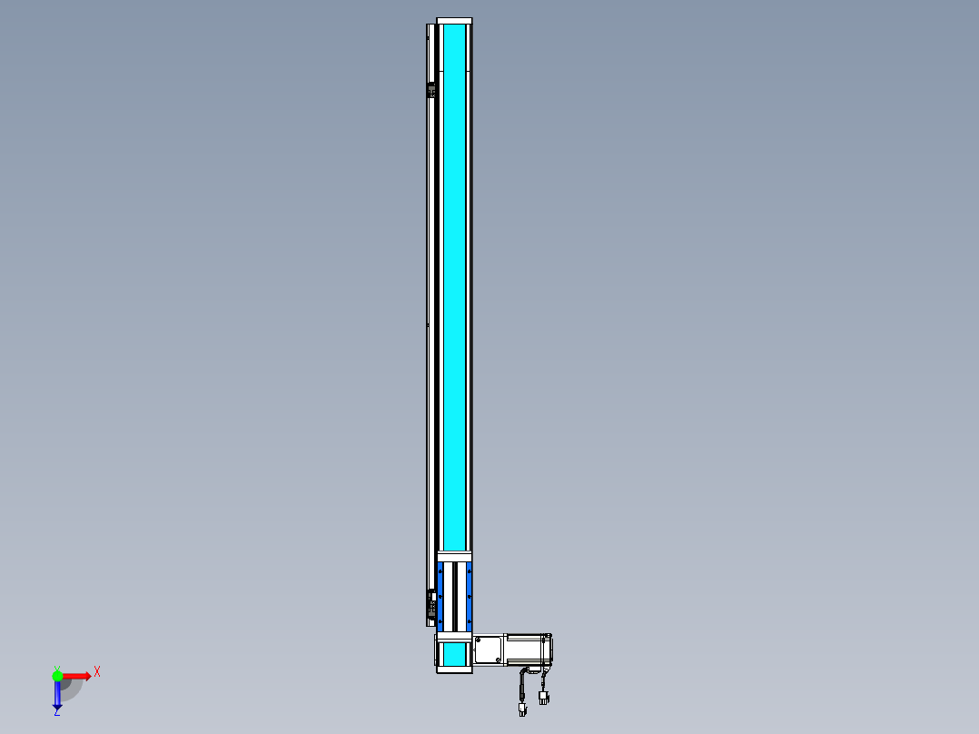 威洛博LB.GB同步带传动--欧规系列LB6A-L130-S900-BL俯视图