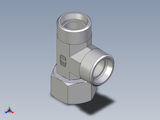 卡套式工业通用硬管接头EO_Swivel_nut_run_tee_EL22LOMD71