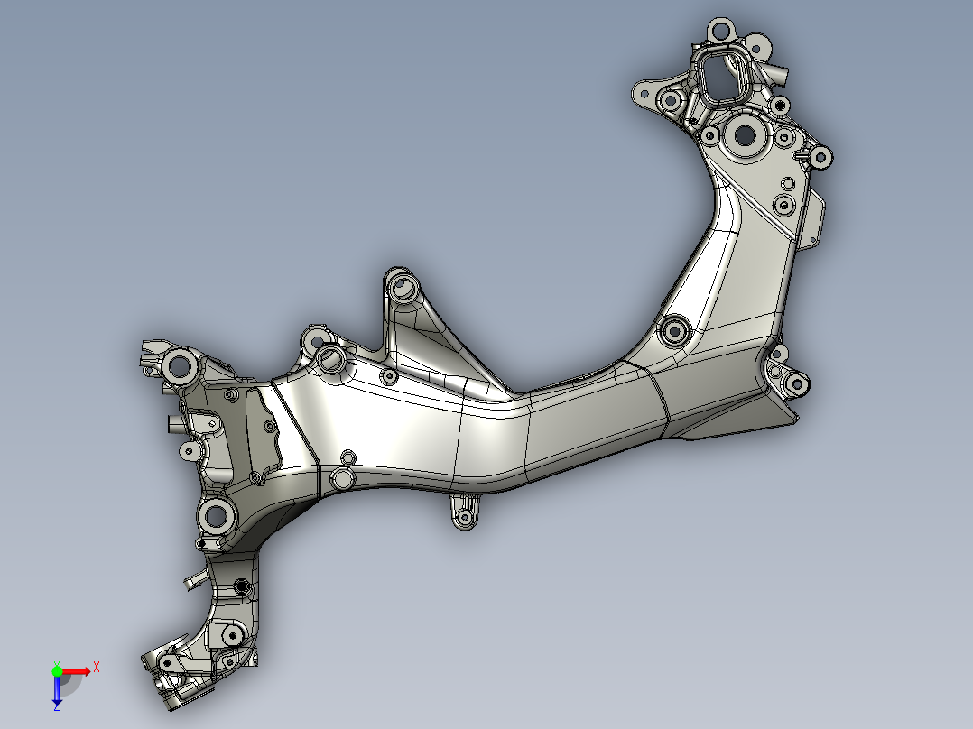 宝马汽车车架俯视图