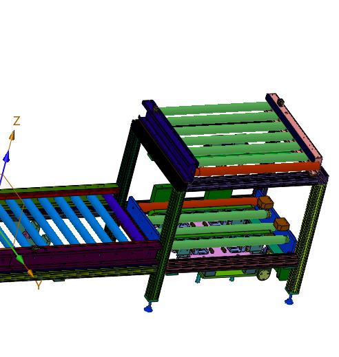 连续式辊筒流水线配移栽升降机