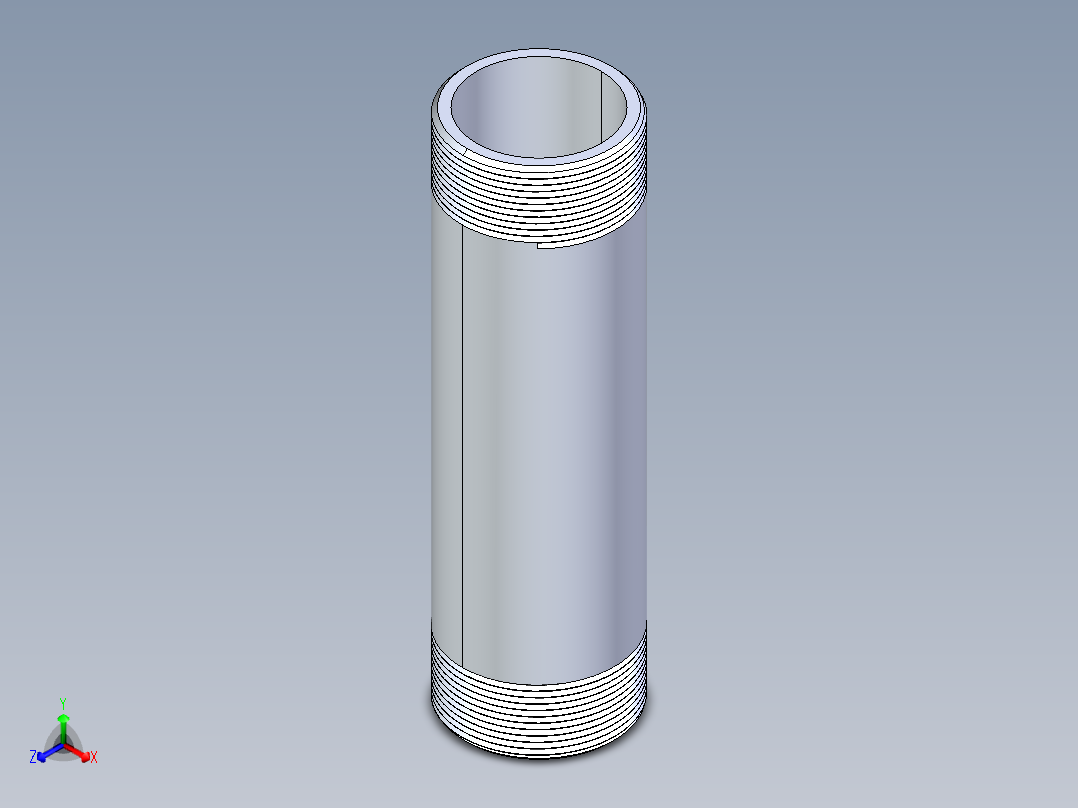 聚氯乙烯配件33-Sch80_Nipple_MPTxMPT_861-257_2in x 8in主视图