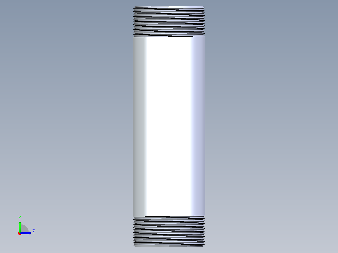 聚氯乙烯配件33-Sch80_Nipple_MPTxMPT_861-257_2in x 8in左视图