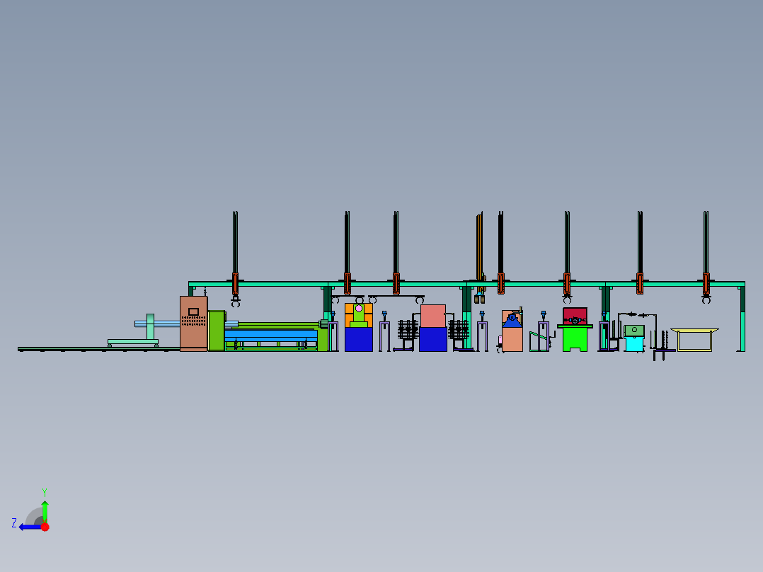 圆管切削检测生产线右视图