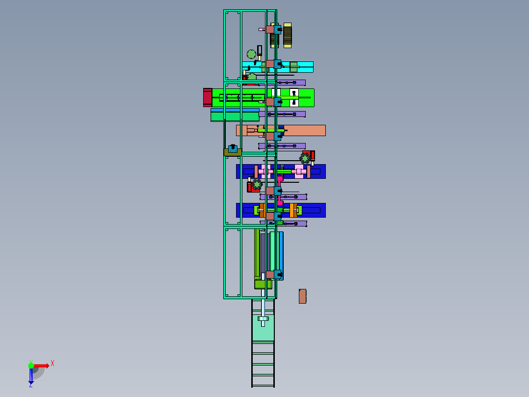 圆管切削检测生产线俯视图