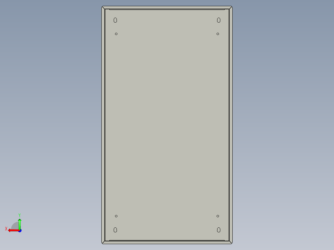 嵌入式配电箱后视图