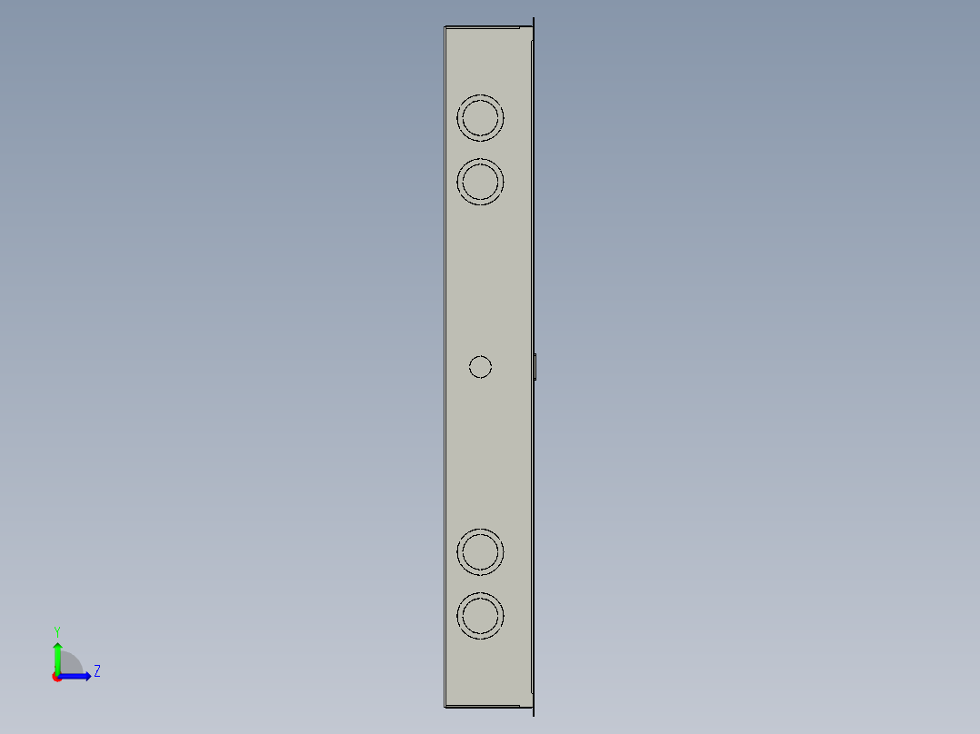 嵌入式配电箱左视图