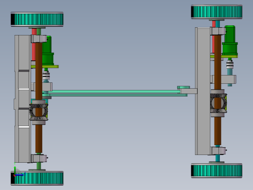 Q113-反平行四边形轮式移动机器人的设计【三维SolidWorks】左视缩略图