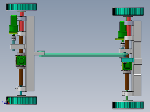 Q113-反平行四边形轮式移动机器人的设计【三维SolidWorks】右视缩略图