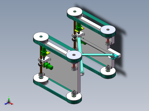 Q113-反平行四边形轮式移动机器人的设计【三维SolidWorks】正等轴测缩略图