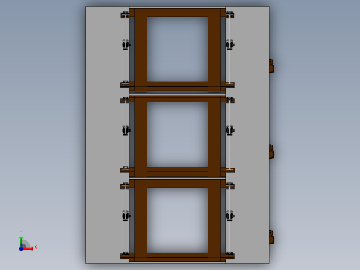Q418-立体车库机械系统中推拉机构的结构设计【三维SolidWorks】前视缩略图