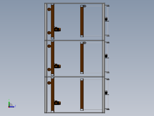 Q418-立体车库机械系统中推拉机构的结构设计【三维SolidWorks】左视缩略图