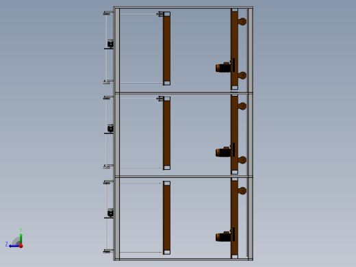 Q418-立体车库机械系统中推拉机构的结构设计【三维SolidWorks】右视缩略图