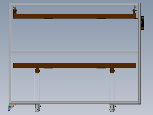 Q418-立体车库机械系统中推拉机构的结构设计【三维SolidWorks】俯视缩略图