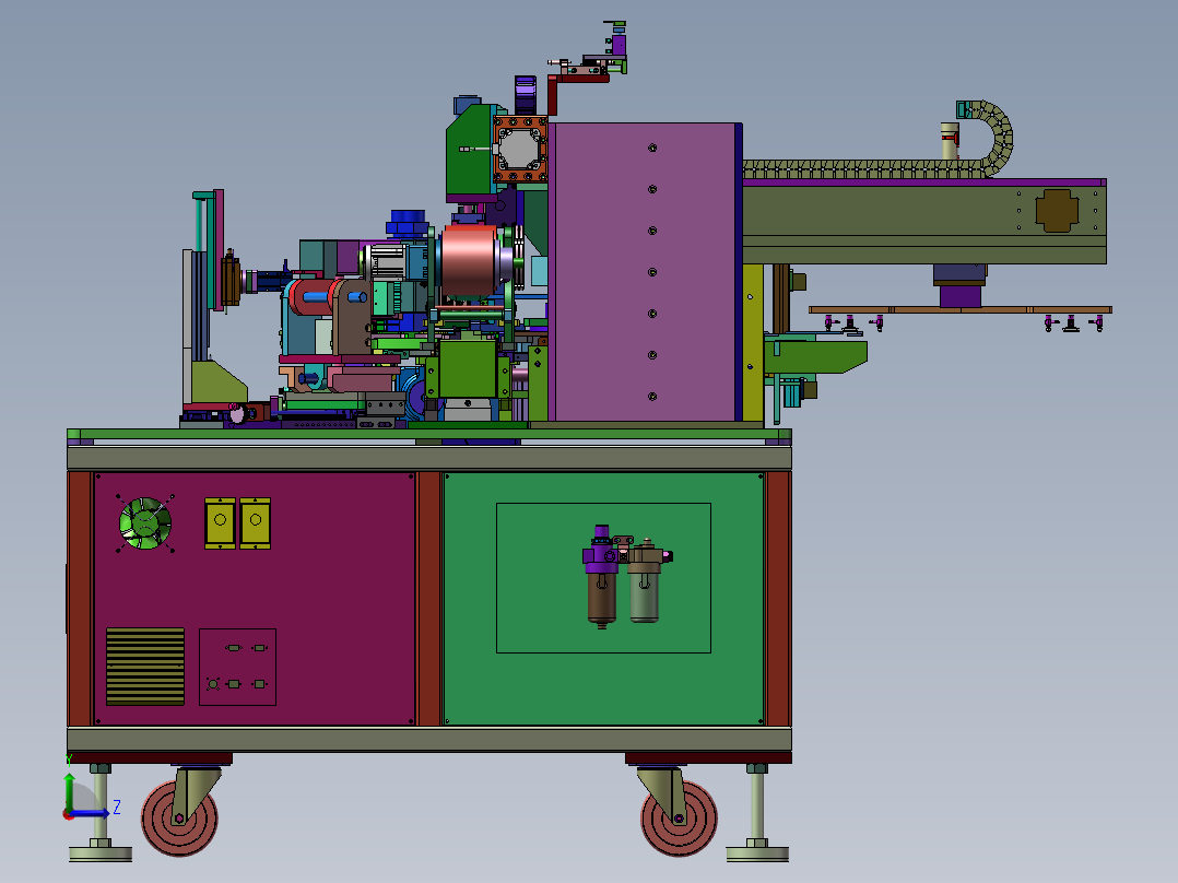 电路板双面涂胶机左视图