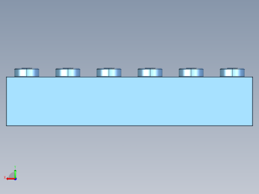 乐高套装 4421基本积木-6162897 - 2456 - 44237 Medium Blue Brick 2 x 6.STEP后视缩略图