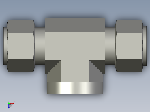卡套式工业通用硬管接头16_obu-s俯视缩略图