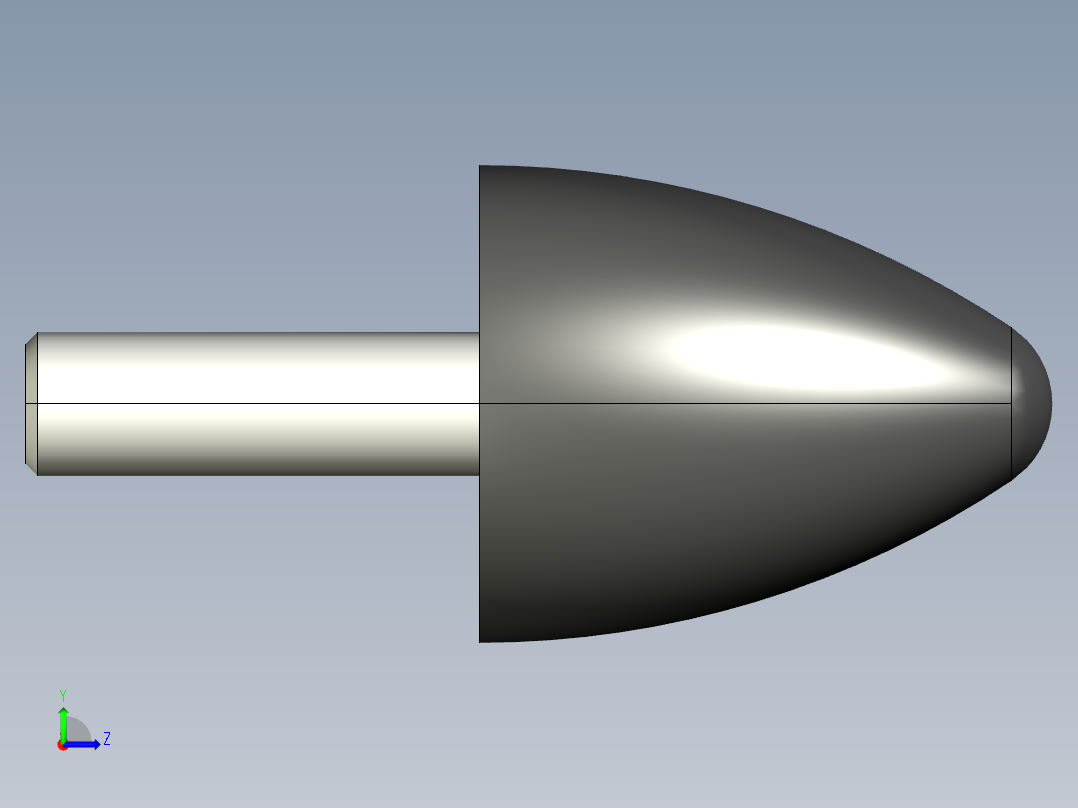 型材-KJN BULLET SHAPED RUBBER BUMPER 3842510165左视图