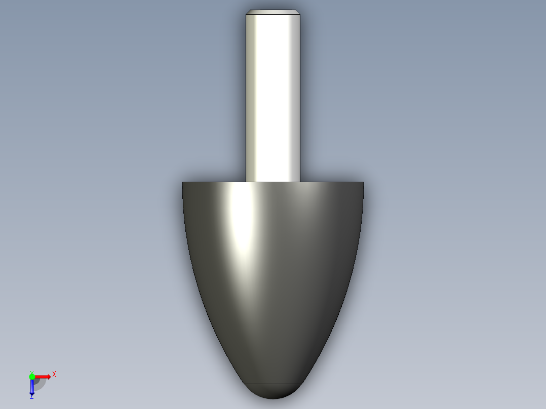 型材-KJN BULLET SHAPED RUBBER BUMPER 3842510165俯视图