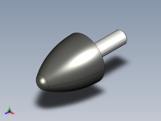 型材-KJN BULLET SHAPED RUBBER BUMPER 3842510165正等轴测缩略图