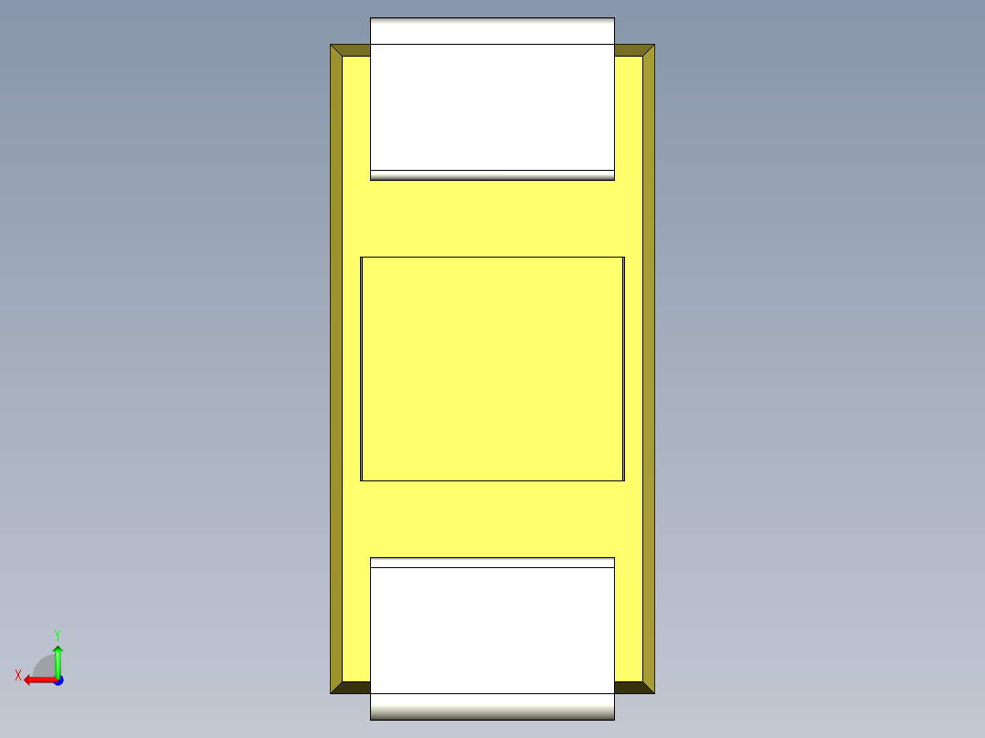 钽表面贴装电容，尺寸A（EIA 3216-18）长3.2 x宽1.6 x高1.6毫米后视图