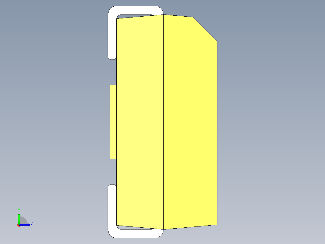 钽表面贴装电容，尺寸A（EIA 3216-18）长3.2 x宽1.6 x高1.6毫米左视图