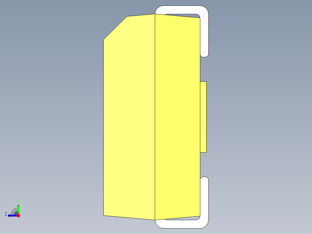 钽表面贴装电容，尺寸A（EIA 3216-18）长3.2 x宽1.6 x高1.6毫米右视图