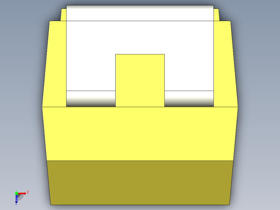 钽表面贴装电容，尺寸A（EIA 3216-18）长3.2 x宽1.6 x高1.6毫米俯视图
