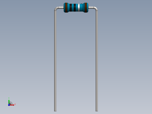电容器 二极管 电阻器-Resistor 1 Ohm Blue前视缩略图