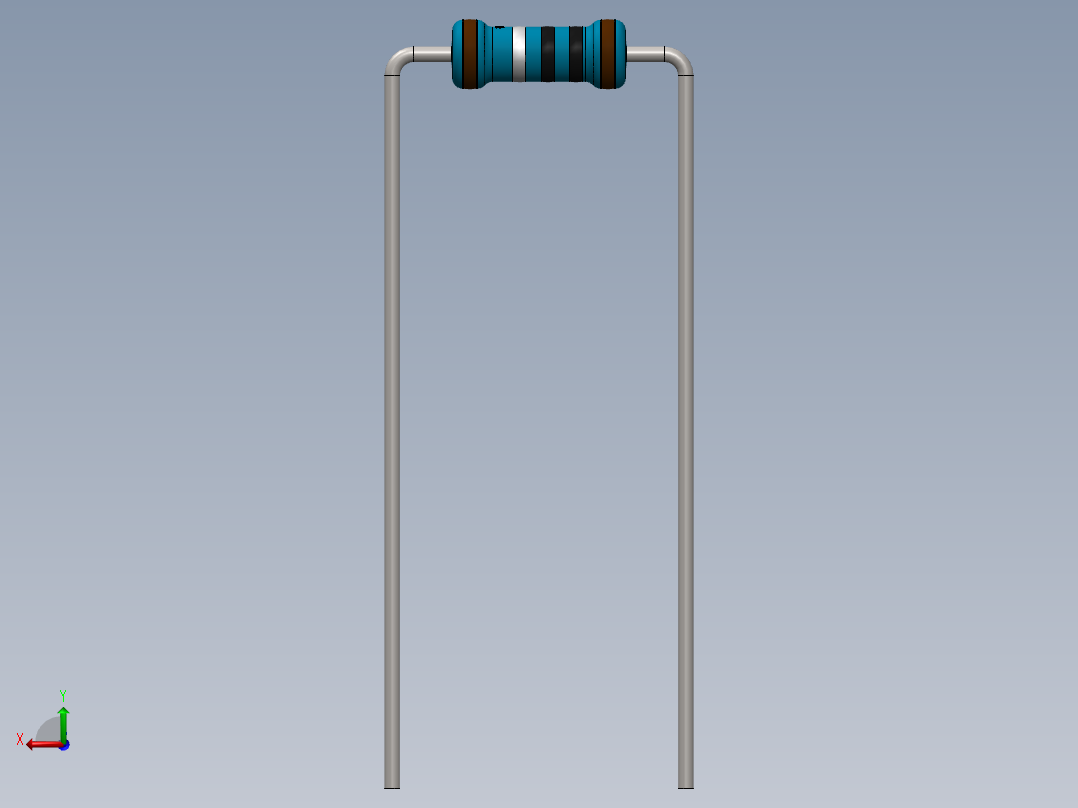 电容器 二极管 电阻器-Resistor 1 Ohm Blue后视图