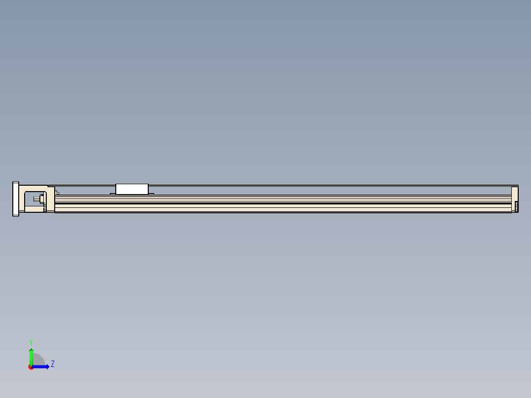 TPA-KNR-60E-1205C-L650A1-M-BJ57-N3线性模块铝制底座左视图