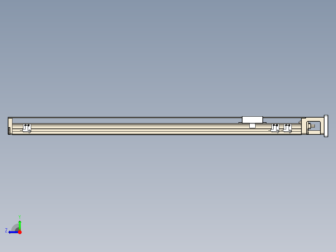 TPA-KNR-60E-1205C-L650A1-M-BJ57-N3线性模块铝制底座右视图