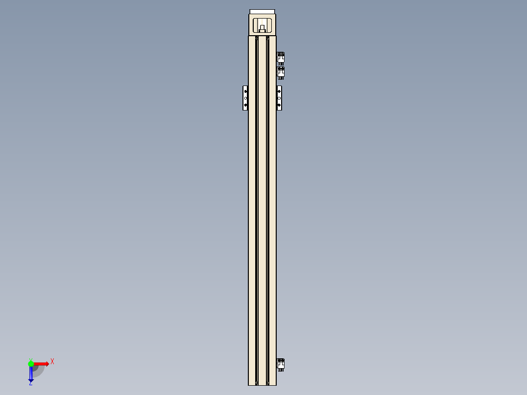 TPA-KNR-60E-1205C-L650A1-M-BJ57-N3线性模块铝制底座俯视图