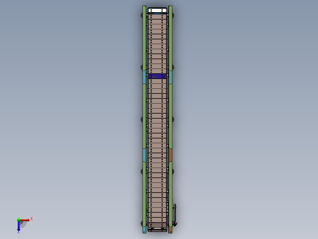 输送线-板链线sw20可编辑俯视图