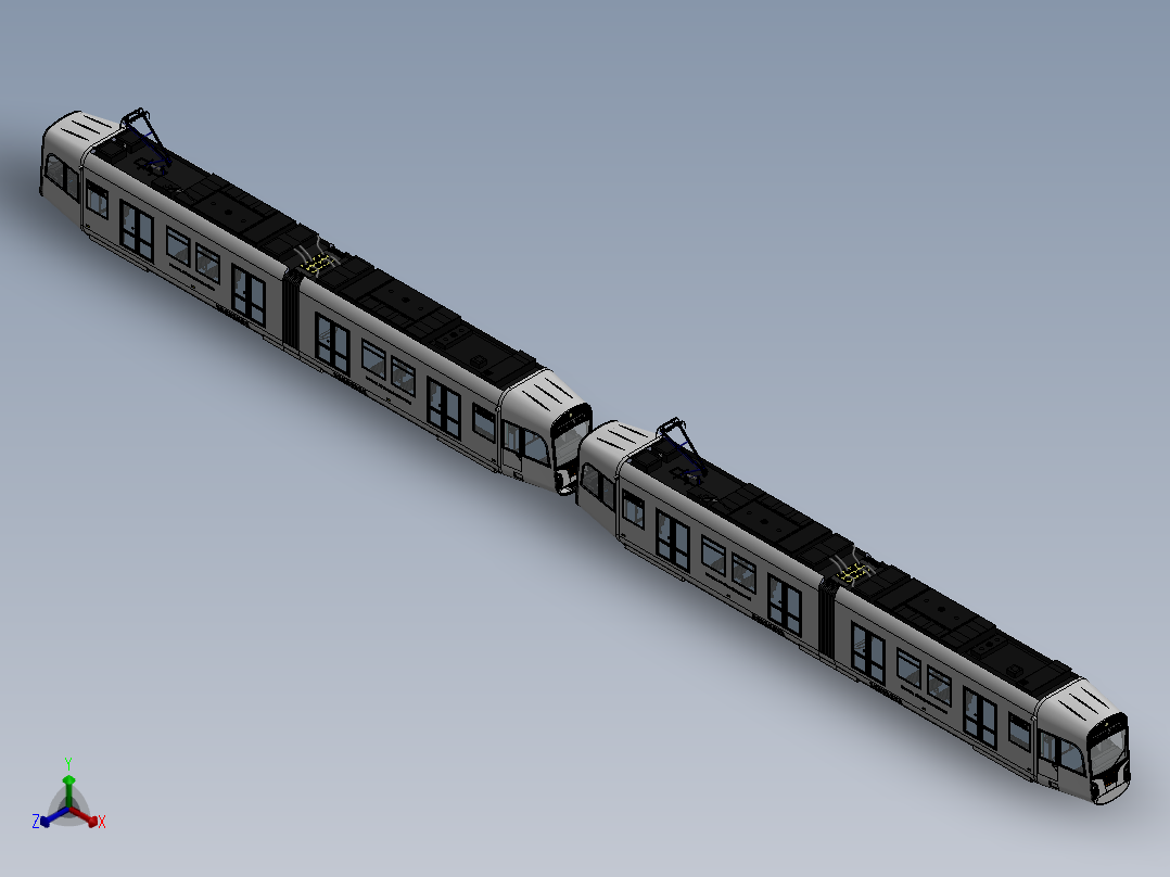 火车、动车、高铁(8)正等轴测图