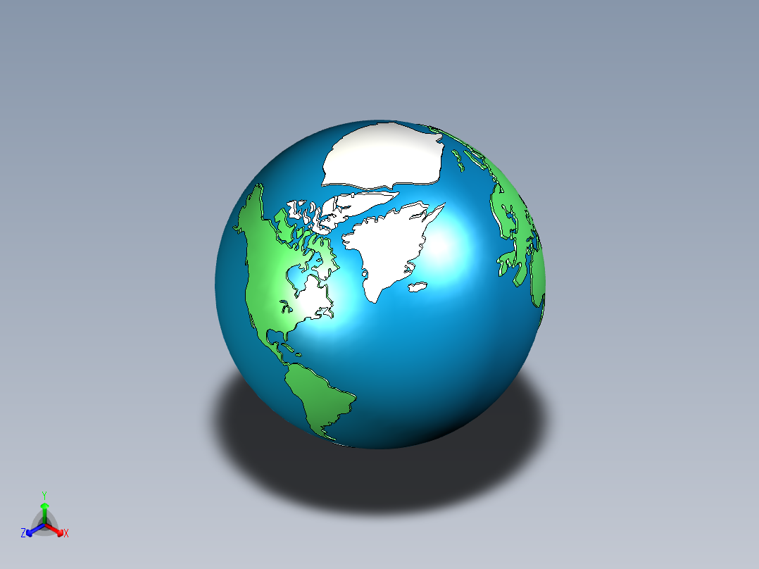 地球(9)正等轴测图