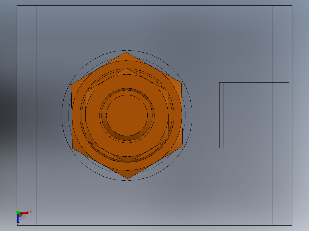 插装阀腔俯视图