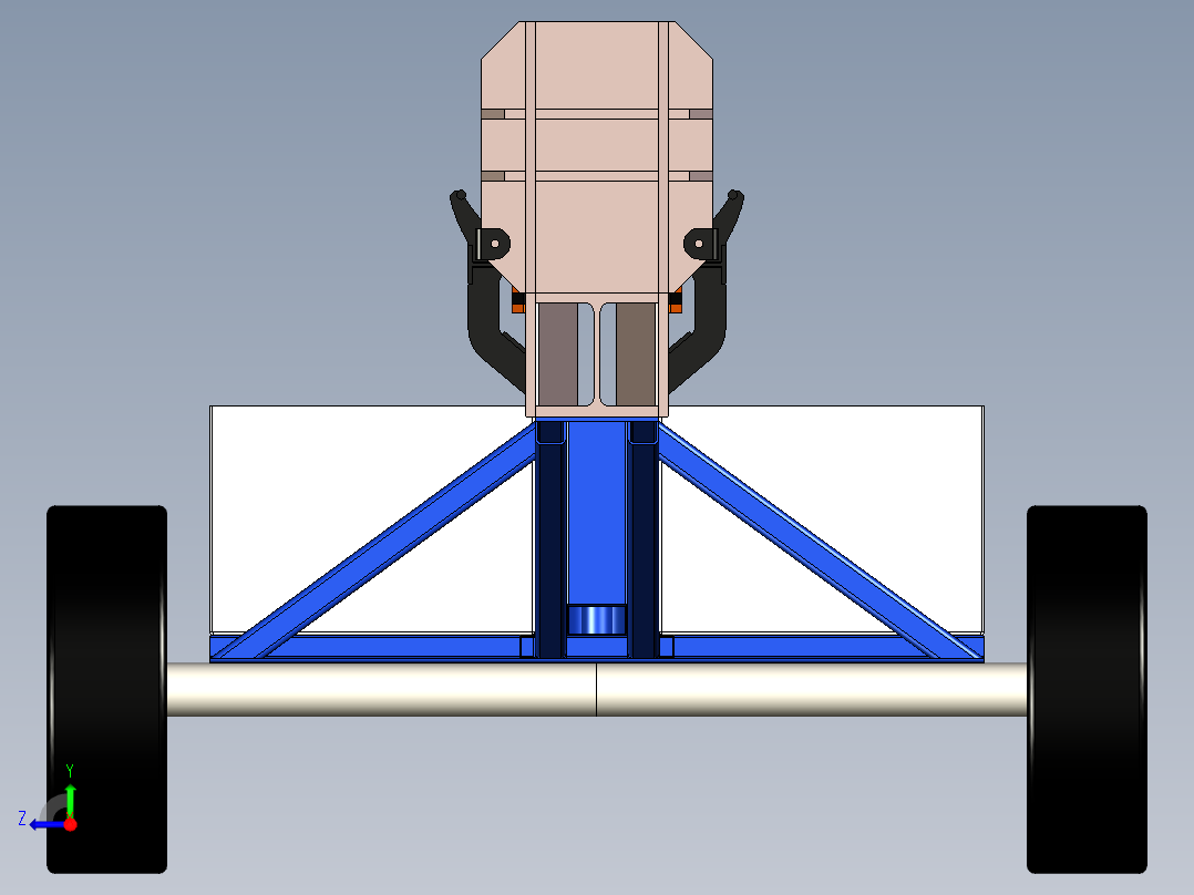 B2004522-液压木材劈裂机右视图