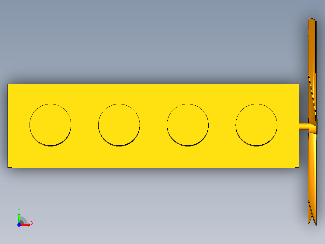 简易的发动机运动仿真前视图