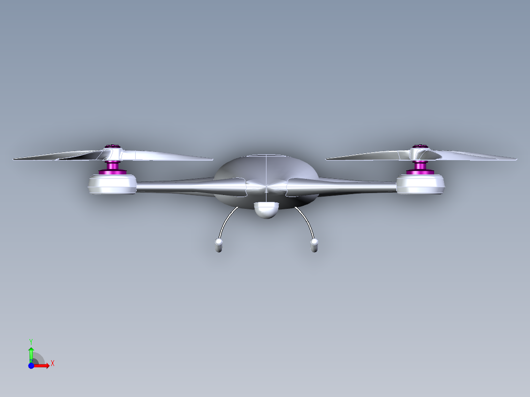 A2004775-四轴飞行器无人机前视图