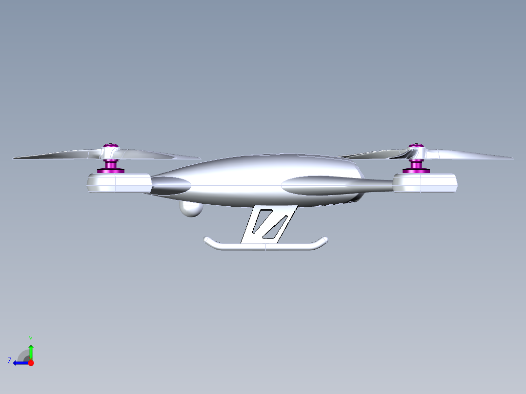 A2004775-四轴飞行器无人机右视图